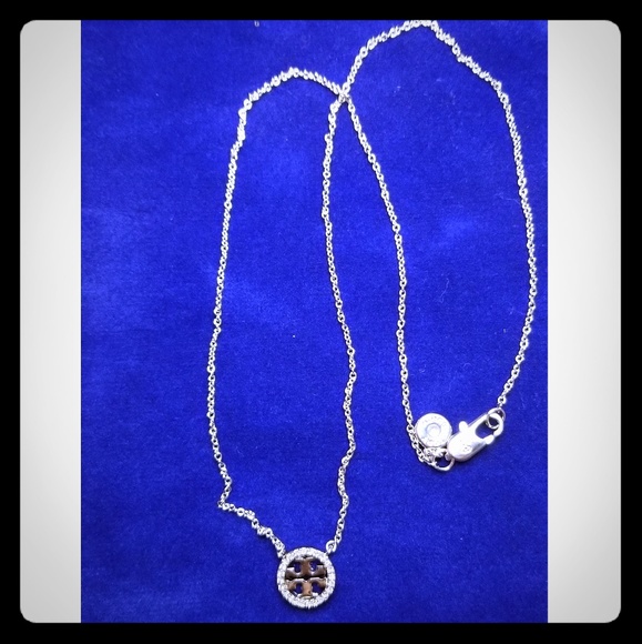 Tory Burch Jewelry - Tory Burch Crystal Encrusted Circle Logo Necklace Tory Burch Jewelry - Tory Burch Crystal Encrusted Circle Logo Necklace